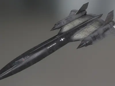 SR-71 PBR low-poly model Low-poly 3D model