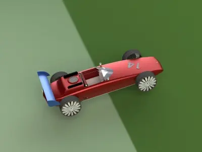 Vintage Formula car Free 3D model