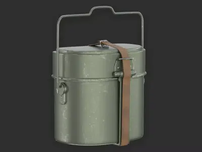 WWII Military Mess Kit 3D model