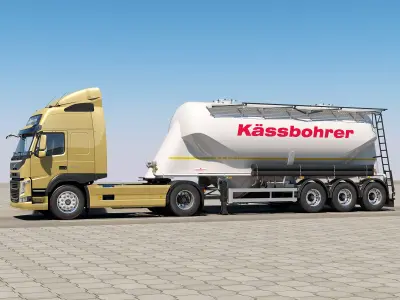 Volvo FM Silo Trailer 3D model