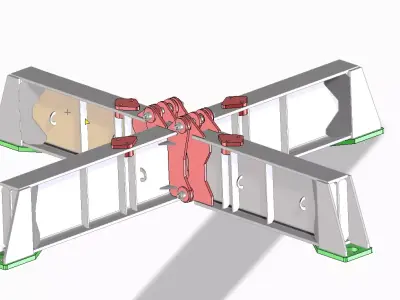 Tower crane chassis 3D model