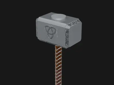 Mjolnir thor hammer 3D model purchase