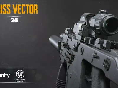 KRISS VECTOR Low-poly 3D model shop