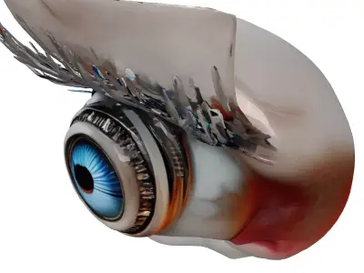 Cybernetic Eye Implant 3D Model 3D model