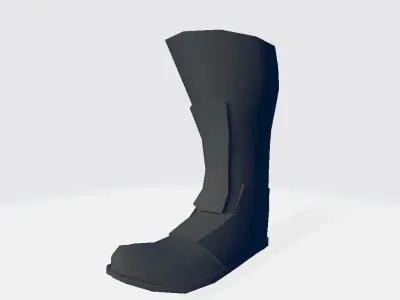 High Boot v4 Low-poly 3D model