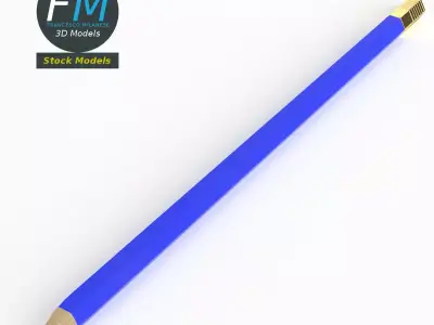 Pencil with eraser 3D model