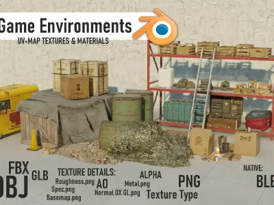 Game Environments Low-poly 3D model