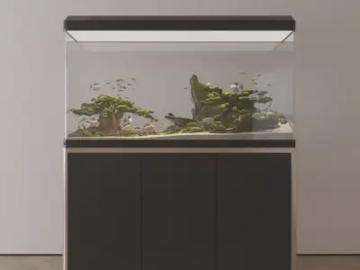 Modern Large - scale Ecological Aquarium 3D Model 3D model