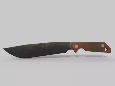 Kitchen knife Low-poly 3D model