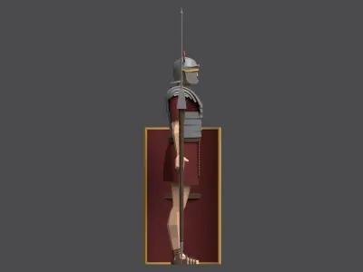 Roman Legionary Cartoon Low-poly 3D model