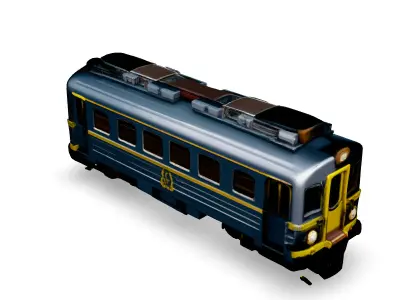 Stylish Electric Train Model 3D Low-poly 3D model