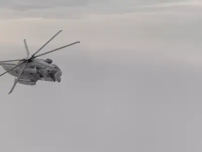 3d helicopter army animated 3D model