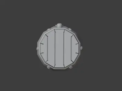 Barrel Low Poly 3D model