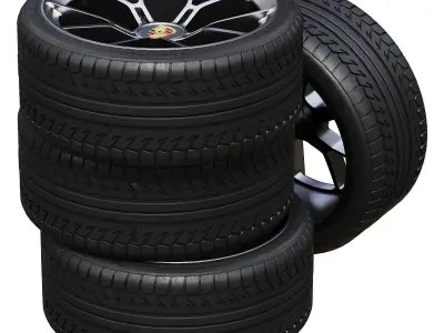 Porsche wheels 3D model