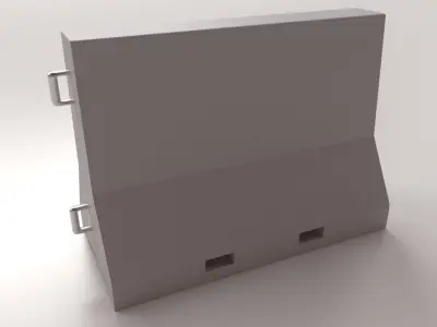 Concrete Barricade 3D model