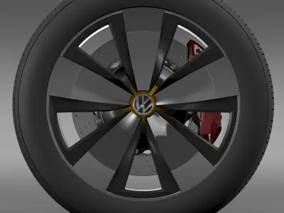 Volkswagen Beetle Dune wheel 3D model