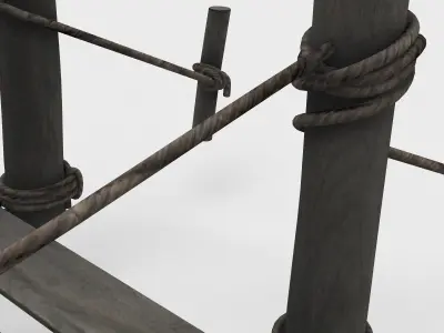 rope bridge 01 3D model