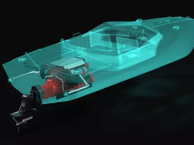 Motorboat X-Ray 3D model