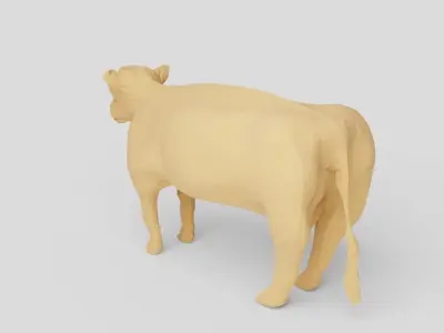 Geometric Cow Low-poly 3D model