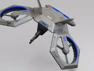 COMBAT DRONE rigged 3D model