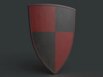 Medieval knight Shield Low-poly 3D model purchase