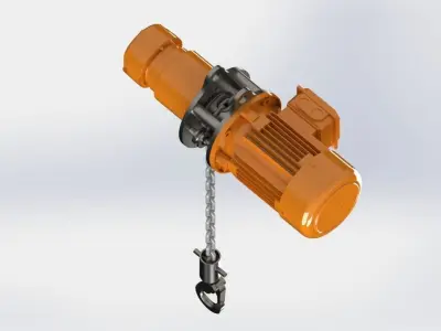 Electric chain hoist 3D model