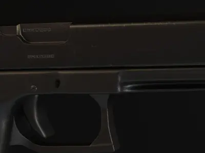 Gun Glock 17 Low-poly 3D model