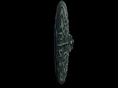 Viking shield 8 Low-poly 3D model