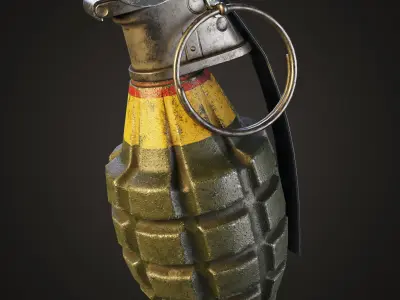 Frag Grenade Collection Low-poly 3D model
