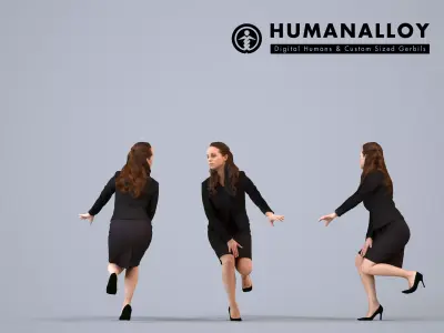 00059Karen012 - Adult Caucasian woman in business attire for 3D model