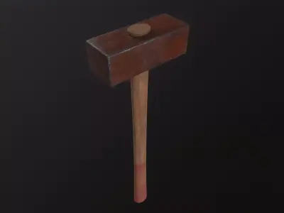 Big Hammer 3D Model Low-poly 3D model