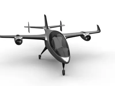 futuristic light aircraft 3D model