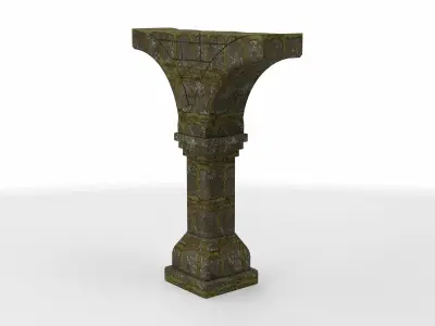 stone medieval arcade  3D model