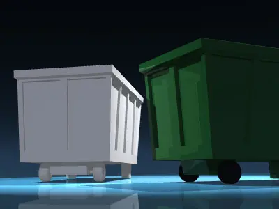 Recycle bin 3D model shop