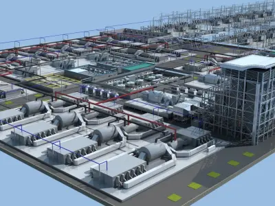 High Voltage Substation   Electrical Substation 3D model