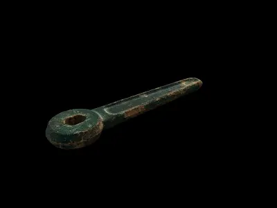 Anydrafts Rusty wrench 02 Low-poly 3D model