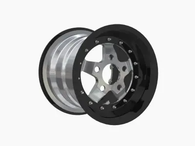 Keizer Verbrand Forged SFI drag rear wheel Low-poly 3D model