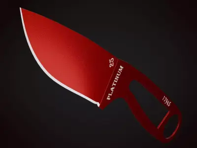Knife 1 E Low-poly 3D model