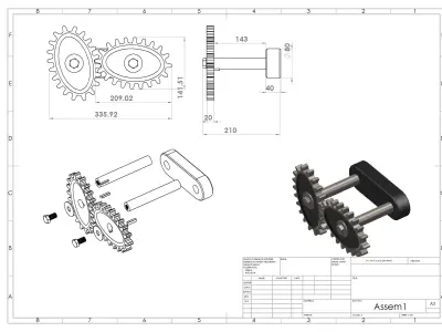 Elliptical Gear - SolidWorks 3D model