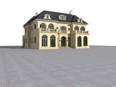Villa mansion 3D model purchase
