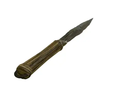 Handmade knife Free low-poly 3D model