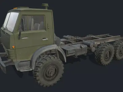 Kamaz 4310 Low-poly 3D model
