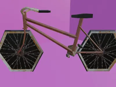 RUSTY BIKE - LOW POLY - PS1 RETRO STYLE Low-poly 3D model