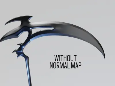 Fantasy Scythe Low-poly 3D model