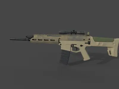3D Rifle Models  Low-poly 3D model