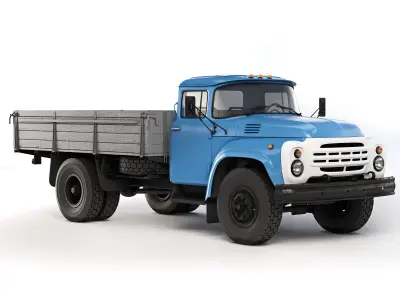 ZIL 130 flatbed body 1978 3D model