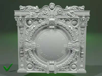 Clock with roman numerals for CNC milling or 3D printing  3D print model purchase