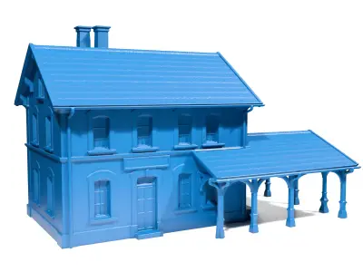 Train station 3D print model