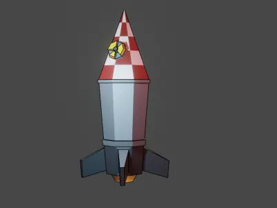 Nuclear Missile for free   Free low-poly 3D model
