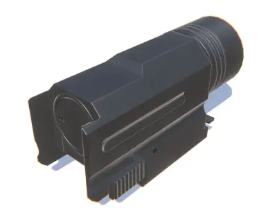 Tactical Flashlight Low-poly 3D model purchase